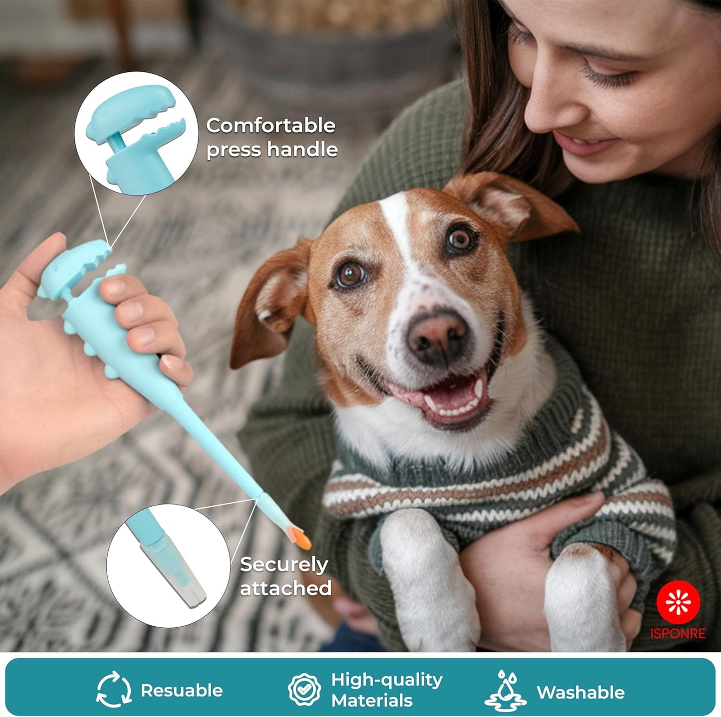 Pet Pill Shooter, Safe & Easy Pill Popper with 2 Premium Soft Silicone Tips for Cats and Dogs, Acts as Pet Piller, Medicine Feeder, Pill Pusher, Pill Dispenser, Cat and Dog Pill Shooter