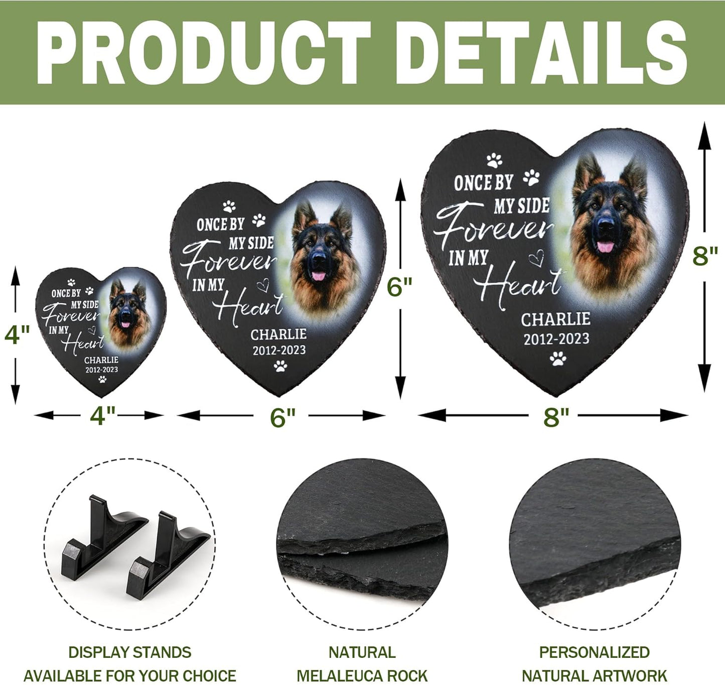 ODB Dog Memorial Gifts for Loss of Dog, Dog Memorial Stone, Pet Memorial Gifts, Pet Loss Gifts, Pet Memorial Stones, Cemetery Decorations for Grave, Cat Memorial Gifts, Gifts for Cat Lovers (Style 3)