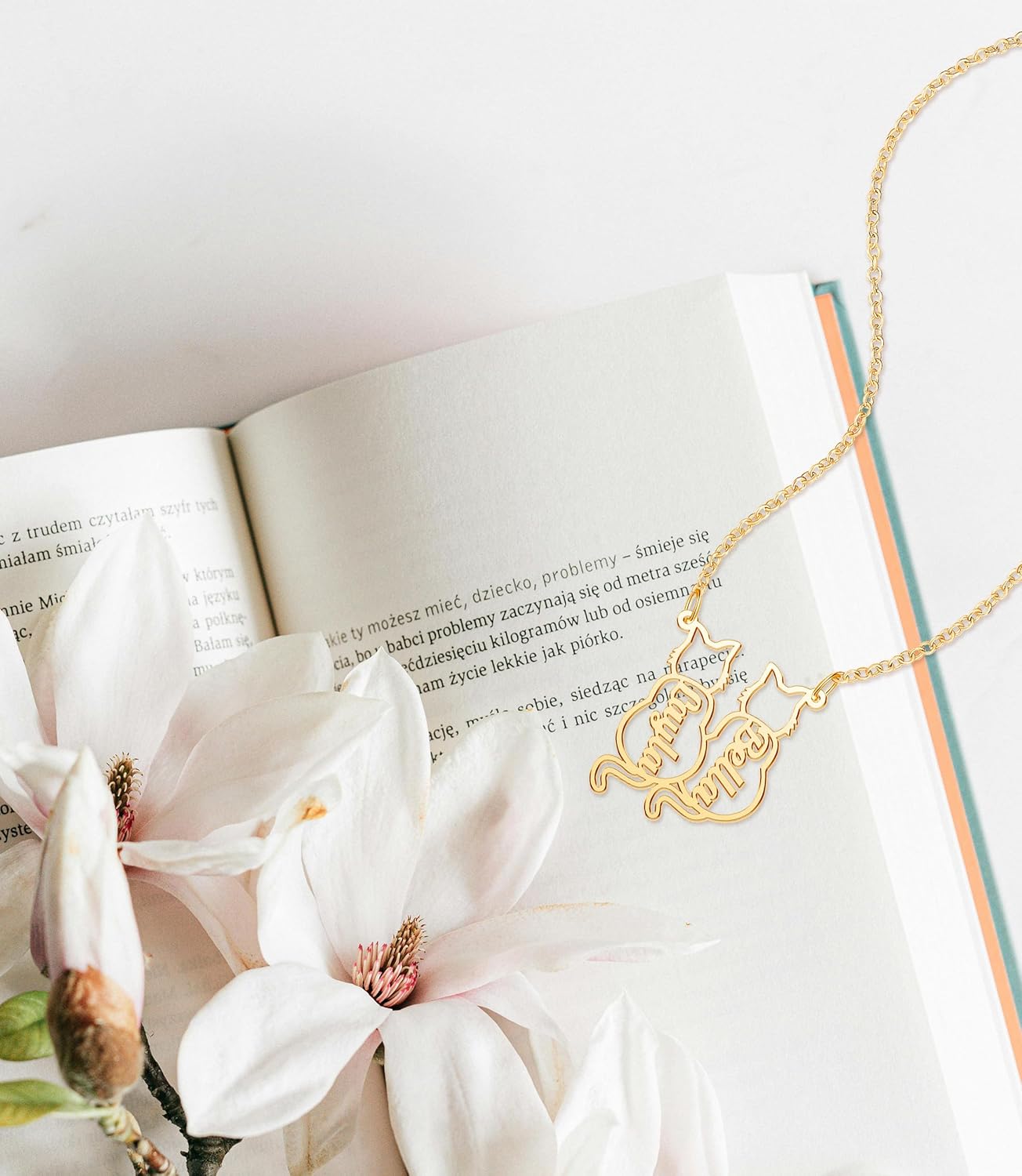 CoolJewelry Custom Dog Breeds Portrait Cat Pet Memorial Name Necklace Dainty Animal Pendant Chain Personalized Jewelry Remembrance Gifts for Dog Lover Women Girls