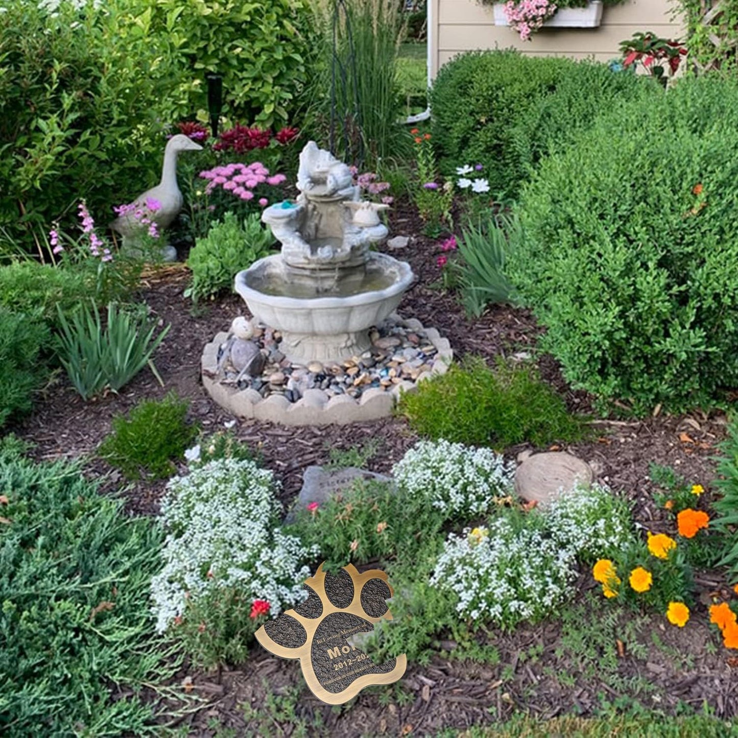 Pet Memorial Stone Plaque Pet Headstone,Customize Indoor/Outdoor Garden Plaque Grave Markers with Pet Name,Personalized Cat Dog Memorial Plaques,Loss of Pet Sympathy Gift-Acrylic Material