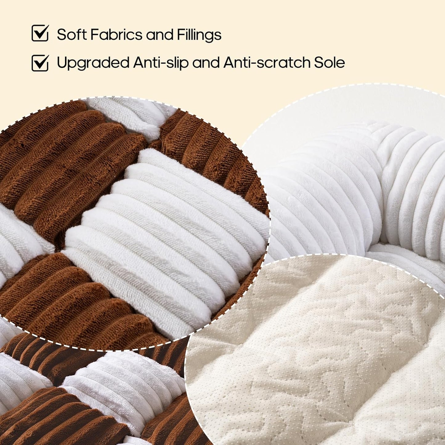 Dog Couch Bed, Thick Flannel Dog Couch Cover Protector, Washable Pet Couch Covers for Sofa, Non-Slip Couch Covers for Dogs, Pet Bed Mat for Couch (Brown, L-39.37 x 33.45 inch)