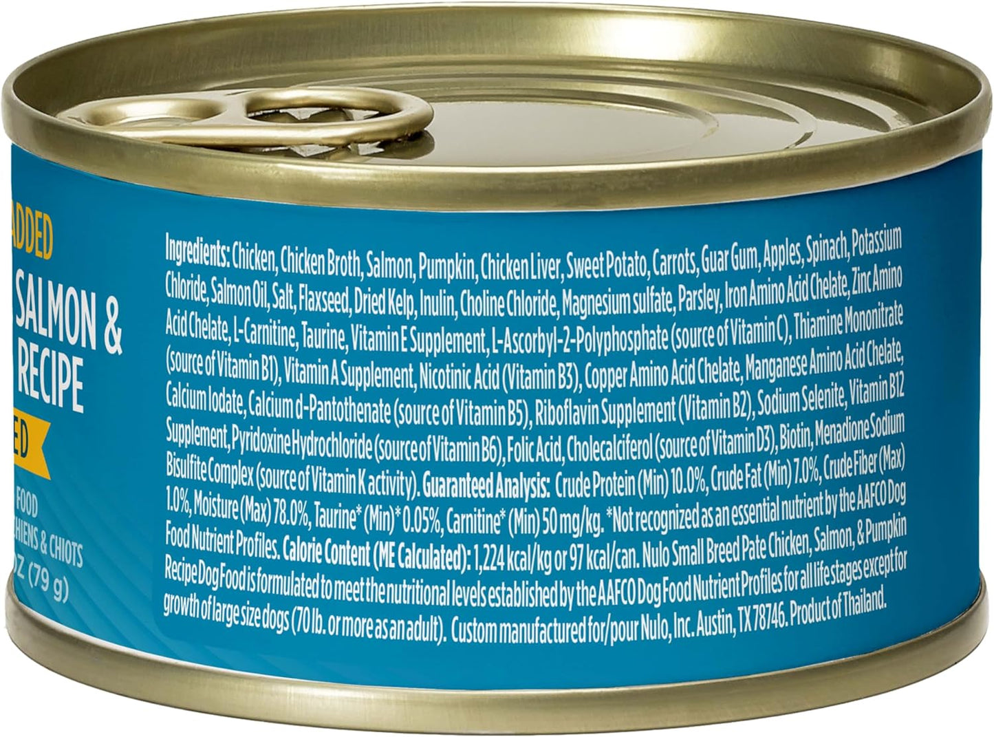 Nulo Grain-Free Small Breed Wet Canned Puppy & Dog Food, Chicken, Salmon, and Pumpkin, 2.8 Ounce, 12 Cans