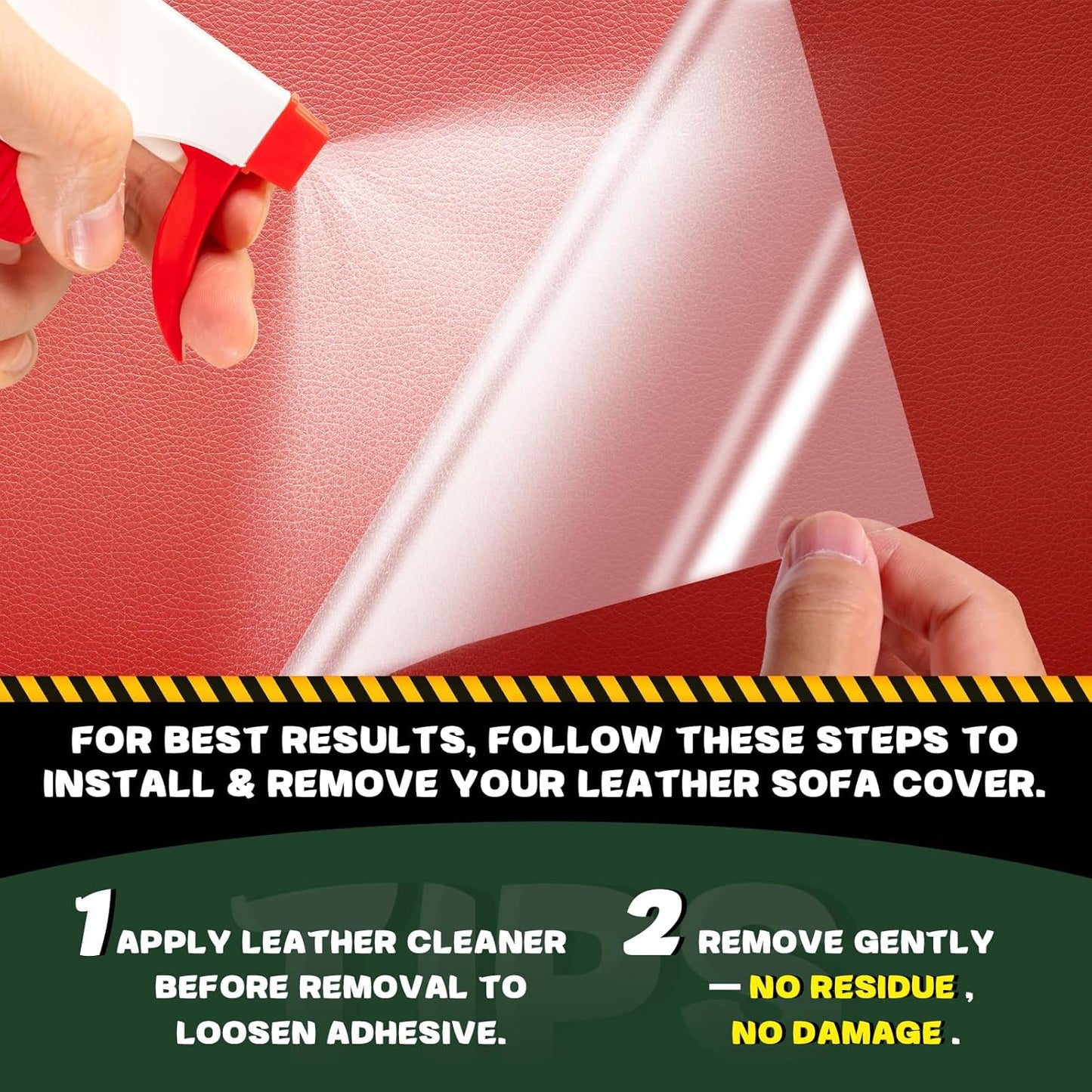 Anti Cat Scratch Furniture Protector for Leather Furniture,12 Pcs Self-Adhesive Cuttable Couch Protector from Cat Claws, Easy to Apply and Remove,No Pins