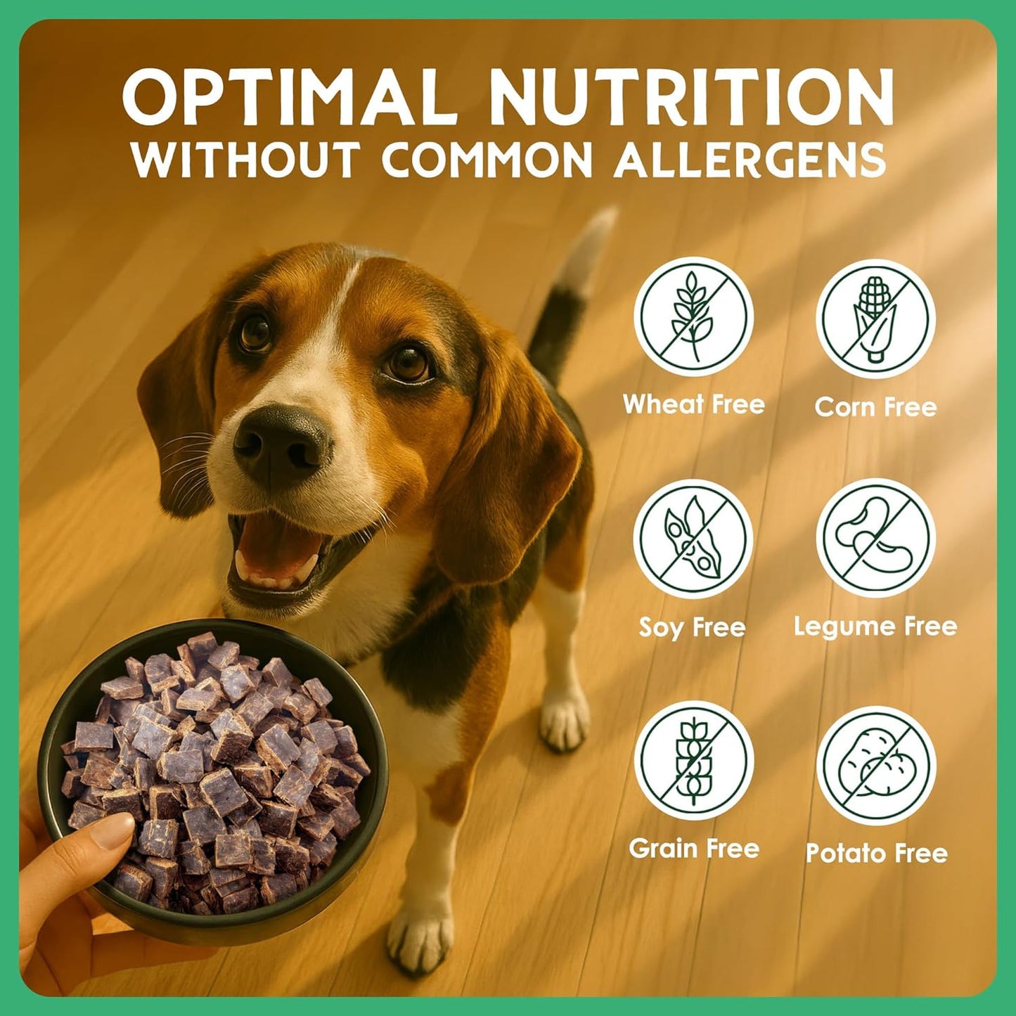 Farmland Traditions The Good List Air-Dried Dog Food, Premium Lamb, Venison, & Bone Broth for Dogs, Protein Rich & Grain-Free Nutrition, 2.2 Pound Bag