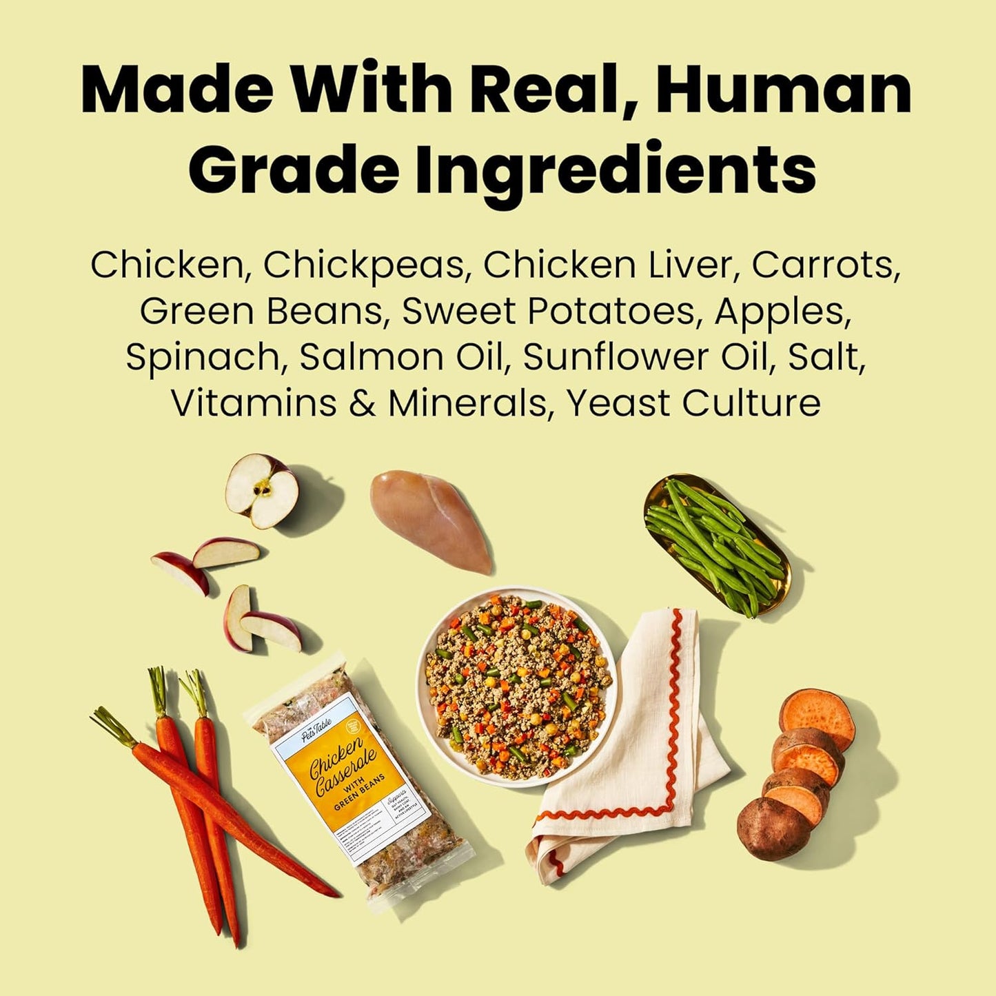 The Pets Table Human-Grade Variety Pack Fresh Dog Food, Dog Food Topper or Complete Meal, 6 Count of 32 to 36-oz Pouches, 12.7lbs