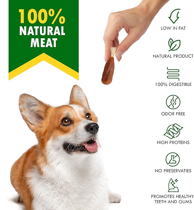 Beloved Pets Dog Treats, Calcium Bones Wrapped Chicken & Rawhide Free Chew 11Oz - Pet Healthy Dried Snacks & Grain Free Meat - Bulk Best Chews for Christmas, Training Small & Large Dogs - Made for USA