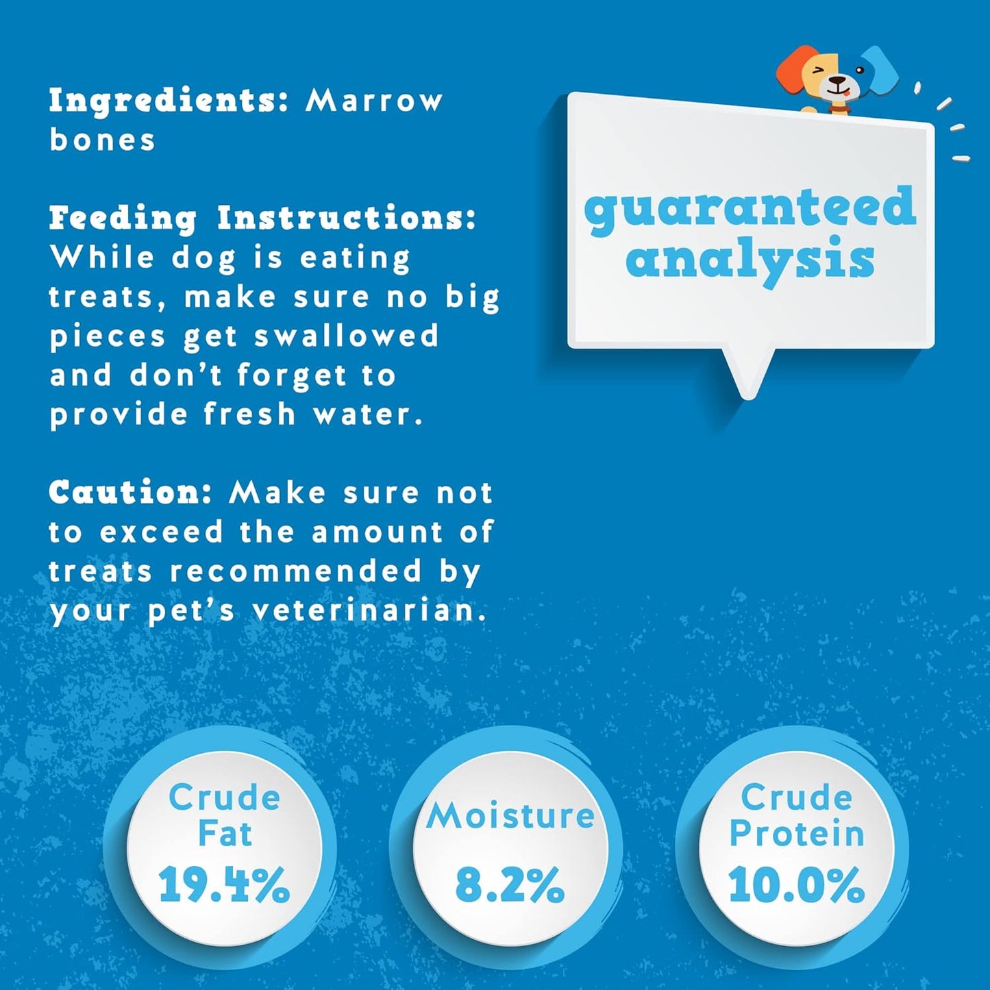 Jack&Pup Marrow Bones for Dogs, Long Lasting Dog Bones for Large Dogs, 6" Marrow Bone, Natural Beef Bone (3 Pack)