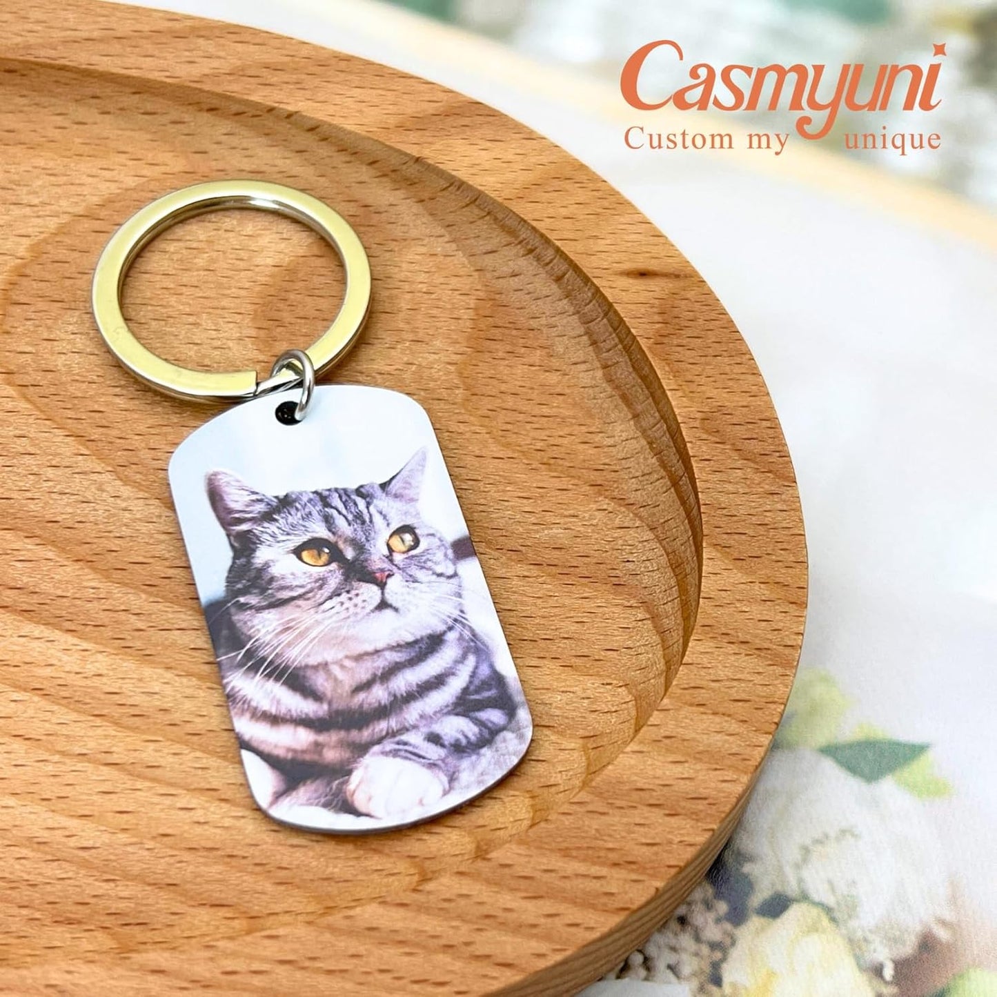 Cat Memorial Gifts for Loss of Cats Custom Pet Picture Keychain Personalized Sympathy Gift for Loss of Pet