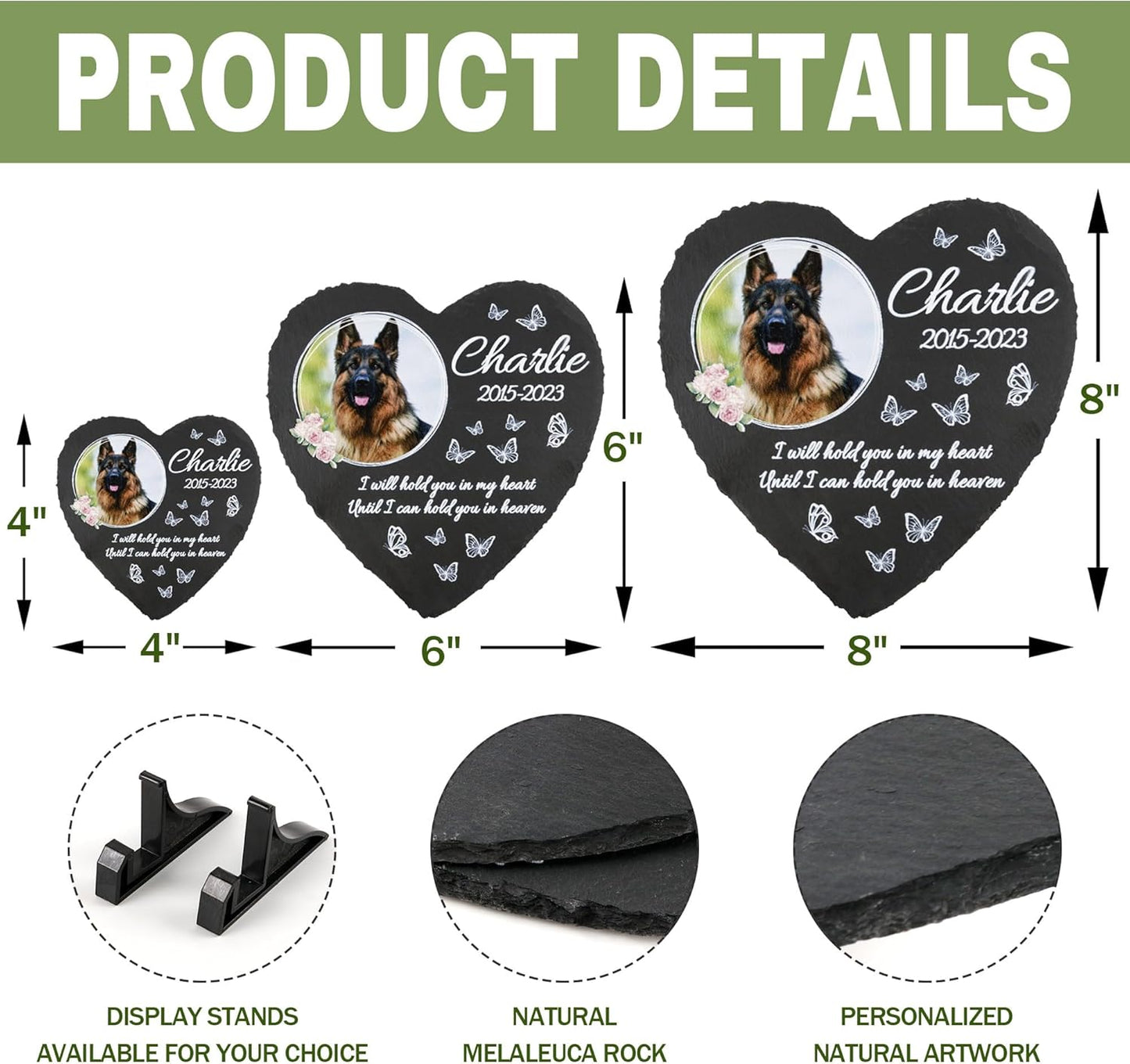 ODB Dog Memorial Gifts for Loss of Dog, Dog Memorial Stone, Pet Memorial Gifts, Pet Loss Gifts, Pet Memorial Stones, Cemetery Decorations for Grave, Cat Memorial Gifts, Gifts for Cat Lovers (Style 4)