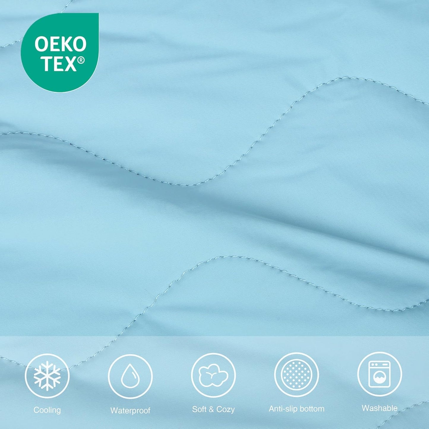 Cooling Blanket for Dogs - Q-MAX>0.4 Waterproof Pet Throw Blanket Bed Cover, Non-Slip Dog Blankets for Couch Protector, Washable Furniture Cover for Summer, Blue,30x40