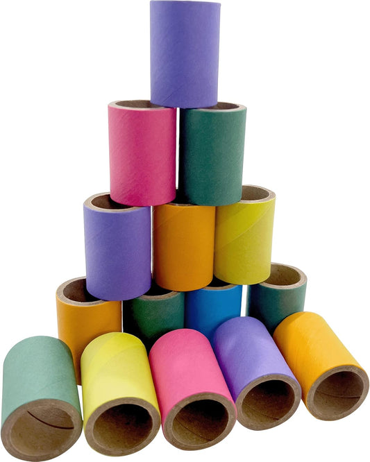 by M&M 8010 Pk15 1.5 Inch Mini Tube Donuts - Compressed Cardboard Chewable Tubes, Lots of Shreddable Layers, Lightweight, Easy for Birds to Manipulate, Great for Sm to Med Size Pets