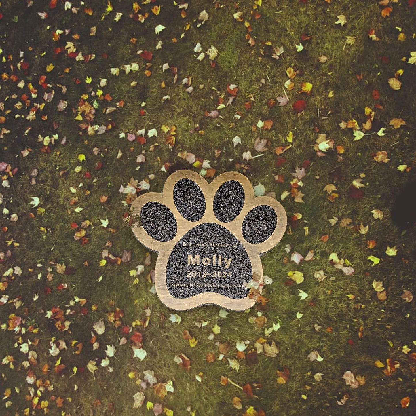 Pet Memorial Stone Plaque Pet Headstone,Customize Indoor/Outdoor Garden Plaque Grave Markers with Pet Name,Personalized Cat Dog Memorial Plaques,Loss of Pet Sympathy Gift-Acrylic Material