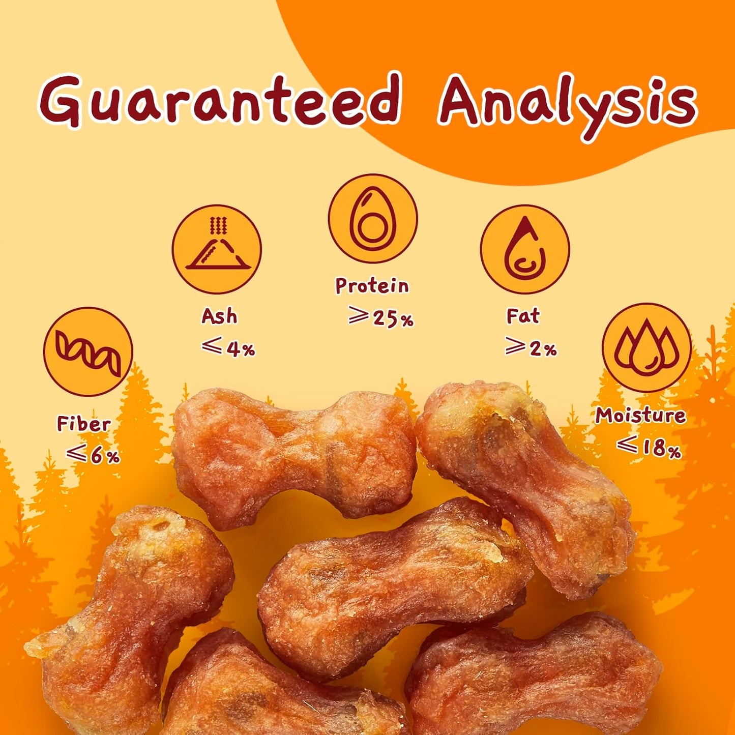 Jungle Calling Rawhide Free Dog Chew Treats, Real Chicken Wrapped Peanut Butter Bones, Teeth Clean Chewy Training Snacks, 6 oz