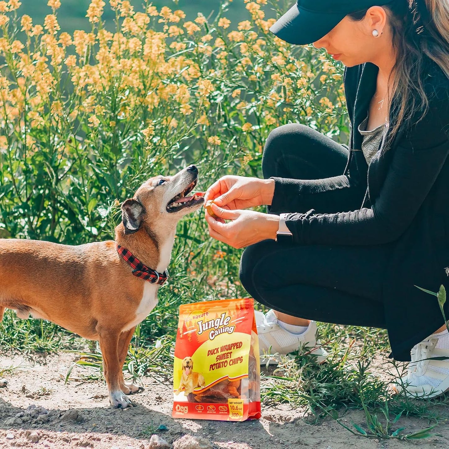 Jungle Calling Sweet Potato & Duck Dog Treats, Vegetarian, Nutritious and Delicious Snacks for Your Furry Friend, 10.6 oz
