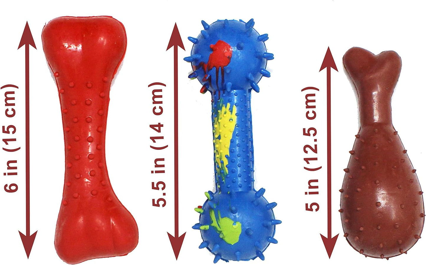 Jalousie Chew Toy Natural Rubber chew Toy for Interactive Play Toy Ball Rope Rubber Value Set for Small to Medium Breed Dog mutt Puppy