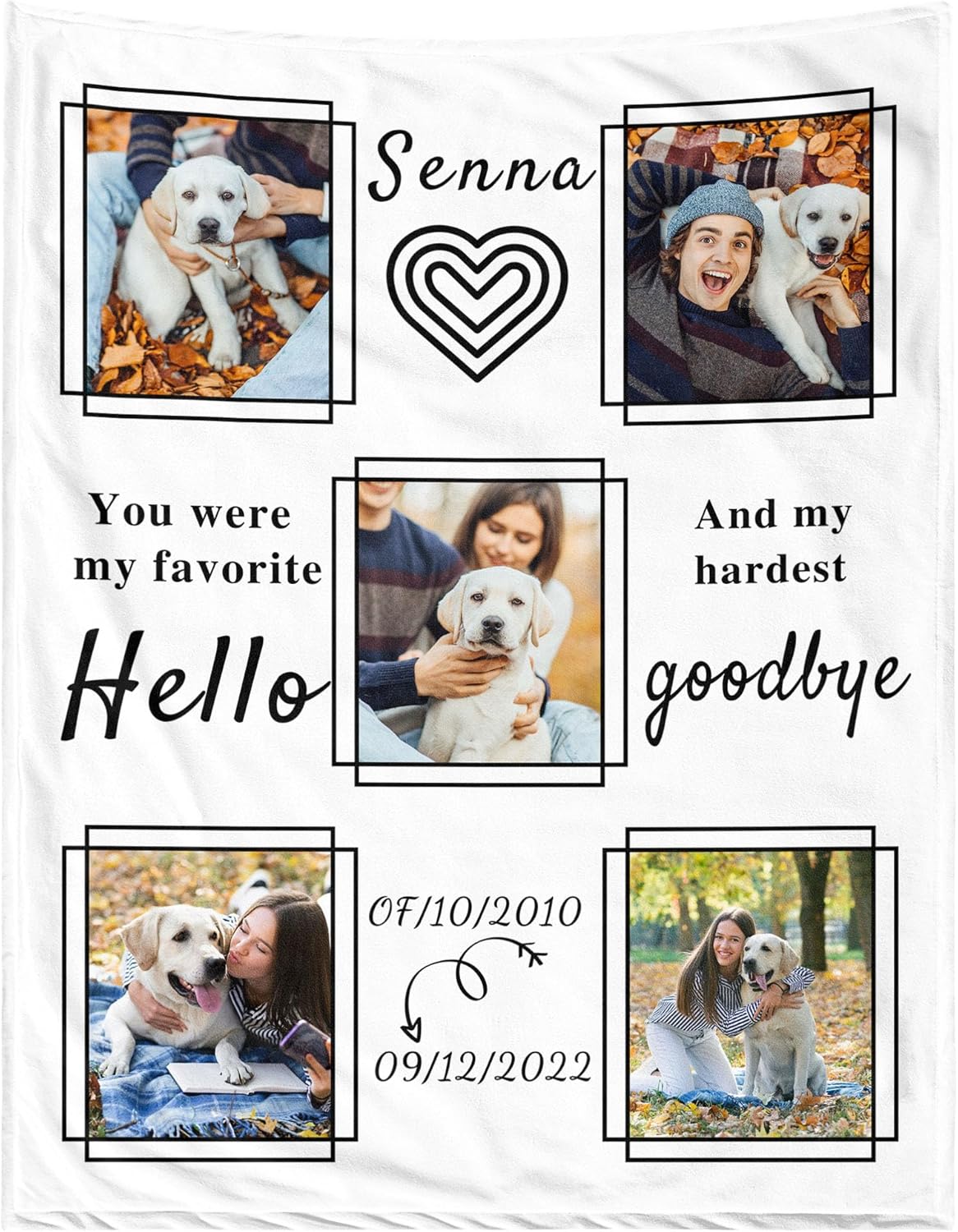 Funny DIY Personalized Pet Memorial Blanket with Photo Pet Memorial Gifts for Dogs Cats Loss of Dog Sympathy Gift Dog Bereavement Remembrance Pets Loss Gifts Custom Dogs Picture Blanket