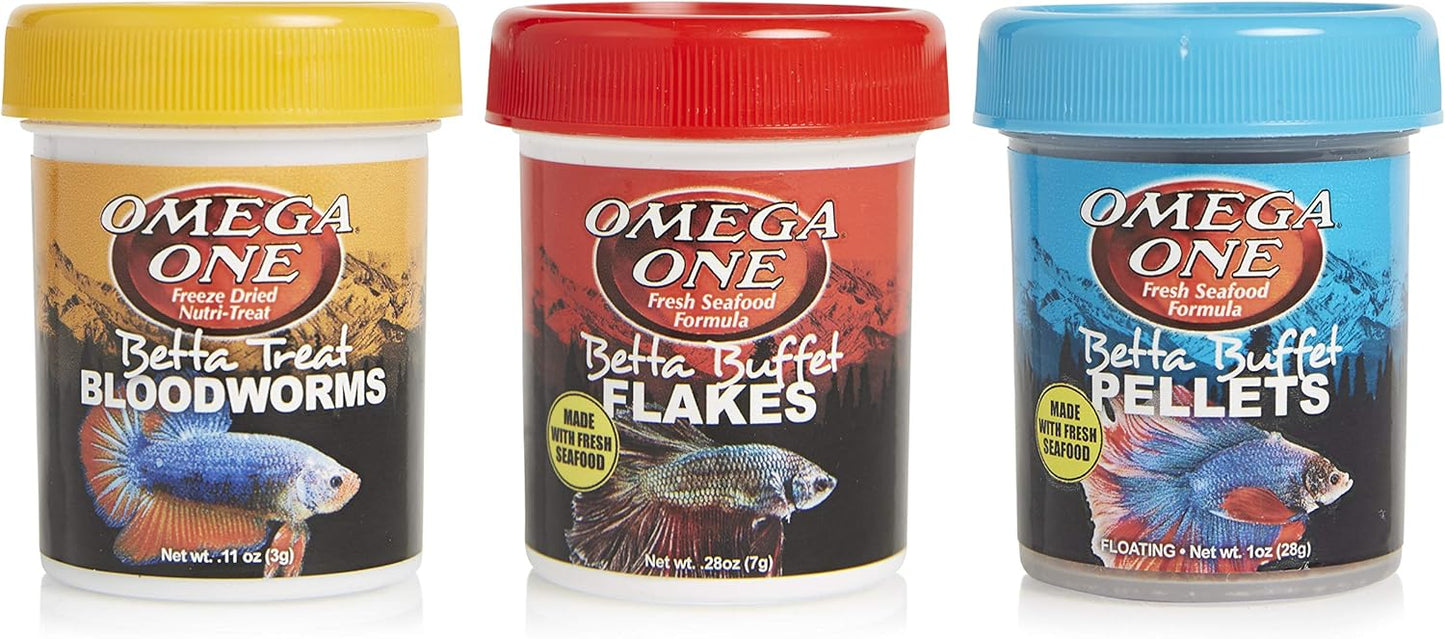 Omega One Betta Combo, Variety Pack of 3