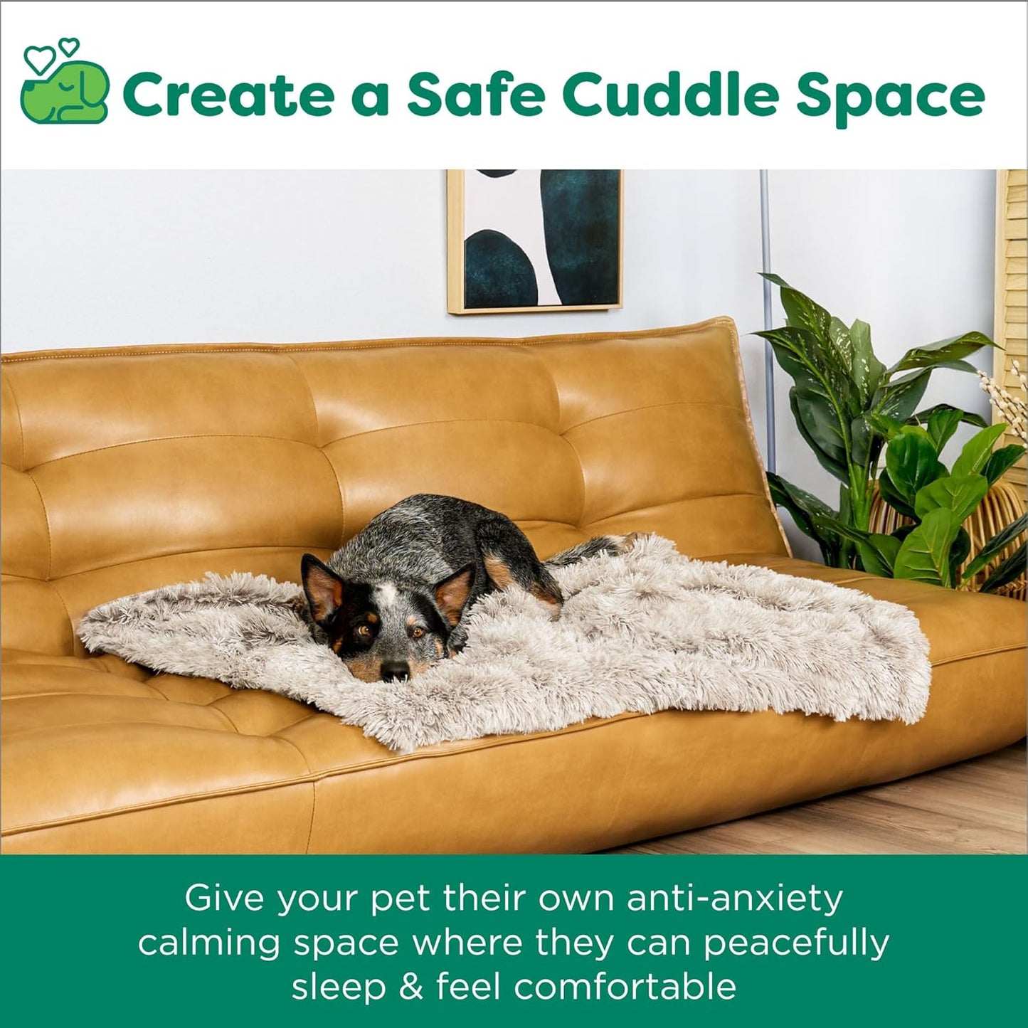 Furhaven Waterproof Throw Blanket for Dogs & Indoor Cats, Washable - Shaggy Plush Calming Long Faux Fur & Velvet Dog Blanket - Driftwood, Small