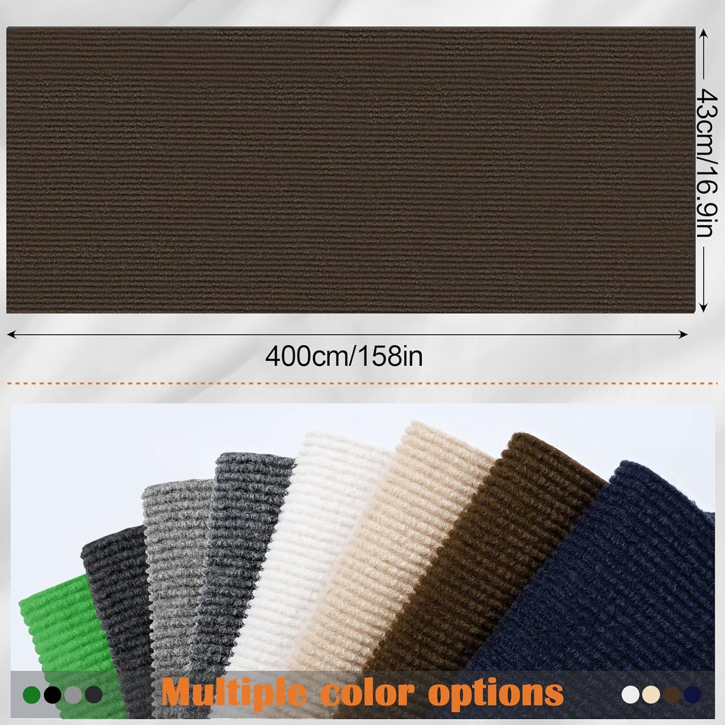 Cat Scratch Furniture Protector - 158" x 17" Trimmable Self-Adhesive Cats Claws Scratch Pads, DIY Cat Climbing Couch Protector for Scratch Post Cat Tree Replacement Indoor (Brown)