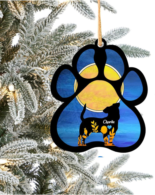 LOVELYPOD Personalized Memorial Gifts for Dogs Ornament Suncatcher, Custom Breeds Memorial for Loss of Dogs, Remembrance in Sympathy of Pet Gifts Lover, Loss of Pet Sympathy