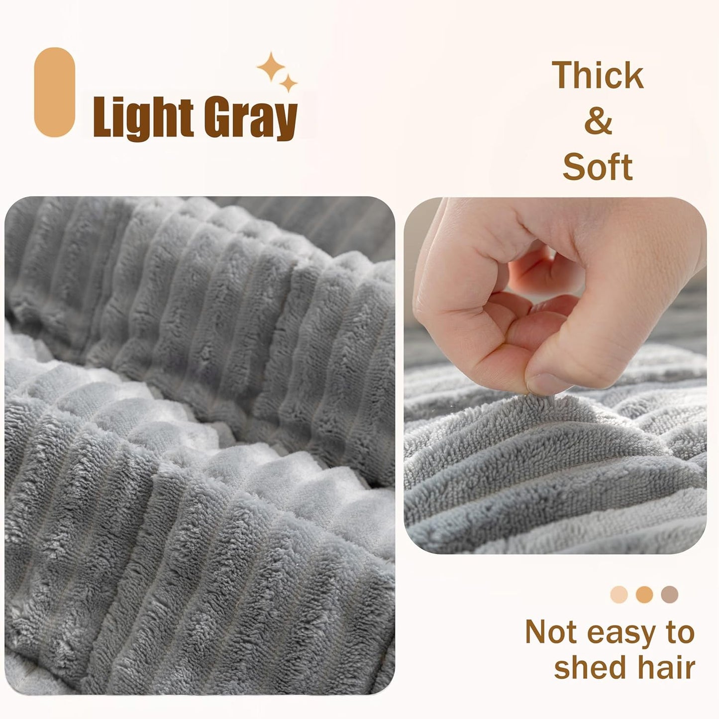 Dog Car Seat Cover for Back Seat, Big Dog Bed for Car, Suitable for Back Seat Extender for Dogs，Backseat Pet Bed Mat，Non-Slip Travel Pet Mat (Striped Light Gray, 24.8"x54")