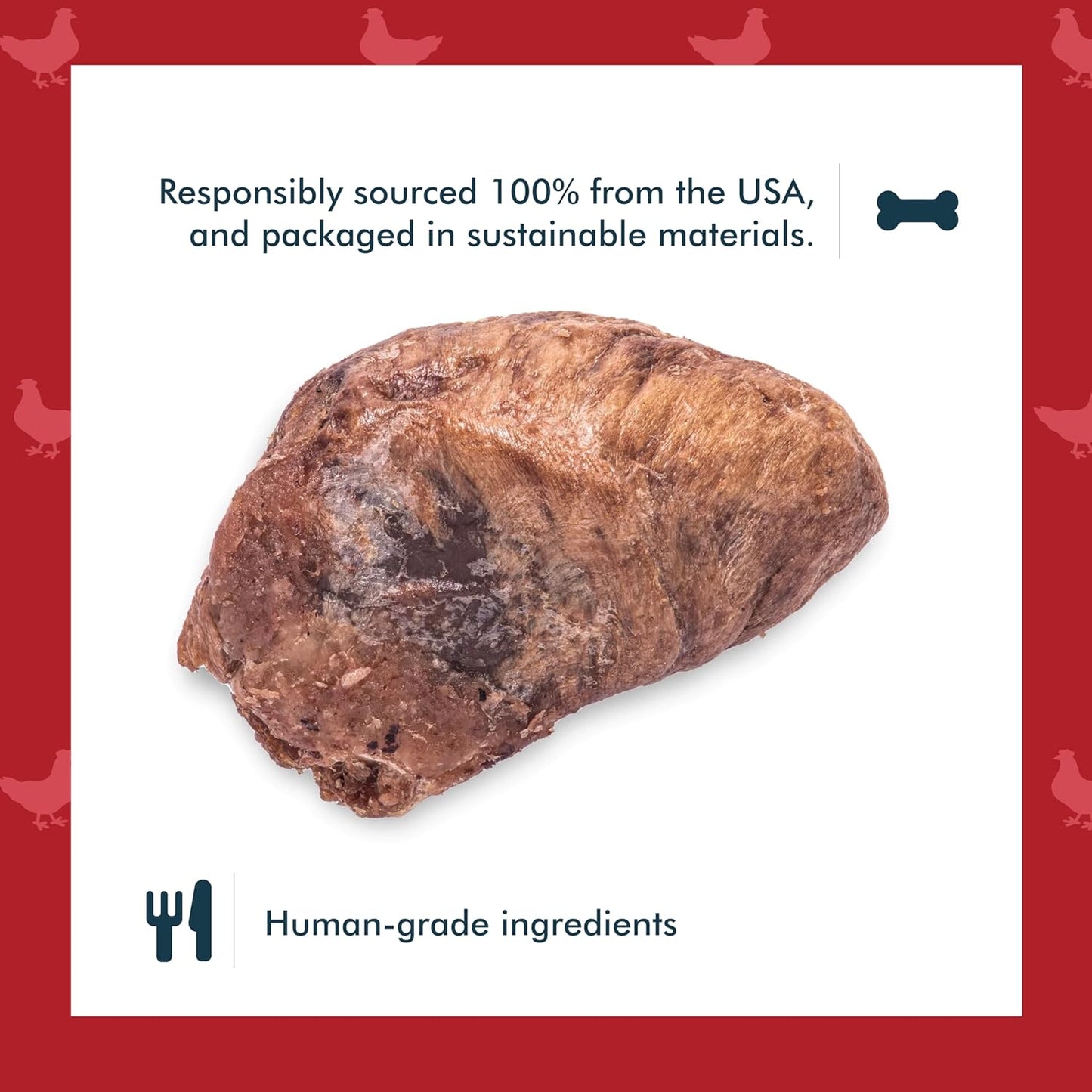 King Lou Pets - Whole Chicken Hearts for Dogs and Cats - Freeze Dried Cat Treats and Dog Treats - USA-Made Chicken Hearts - Taurine, Zinc, & Iron to Support Heart Health - Contains 50-60 Whole Hearts