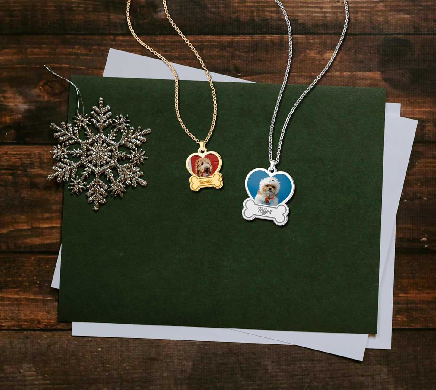 CharmSStory Personalized Photo Necklaces Custom Engraved Name Necklace Memory Keepsake Picture Necklace Pendant Customized Gifts for Women Men