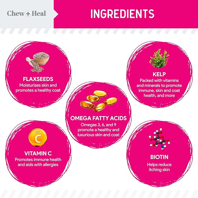 Omega 3 Powder for Dogs - 14 oz of Dog Powder Supplement for Skin and Coat - Made with Omega 3, 6, and 9 Fatty Acids, Biotin, and Vitamin C - Made in The USA