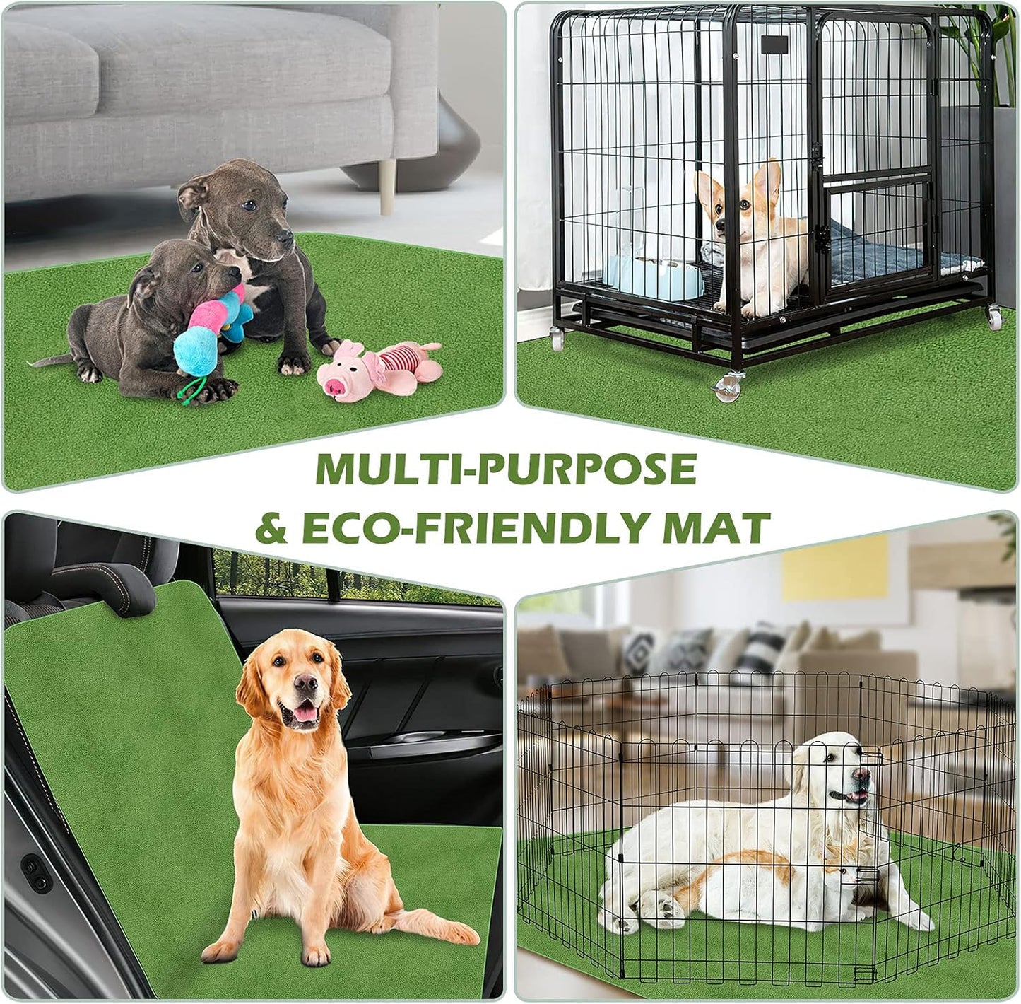 INVENHO Washable Pee Pads for Dogs 72"x72" Reusable Dog Pads Extra Large Upgrade Non-Slip Dog Pee Pads Heavy Absorbency Puppy Pee Pads Quick Dry Whelping Pads/Waterproof Puppy Training Pad