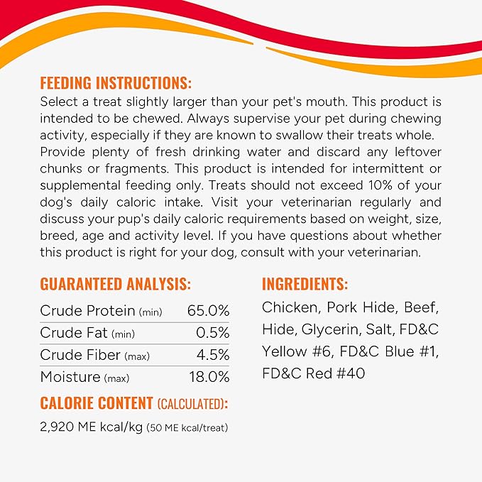 Good ‘n’ Fun Triple Flavor Wings Chews for All Dogs, 12 Ounces, Treat Your Dog to Long-Lasting Chews Made with Chicken, Pork Hide and Beef Hide