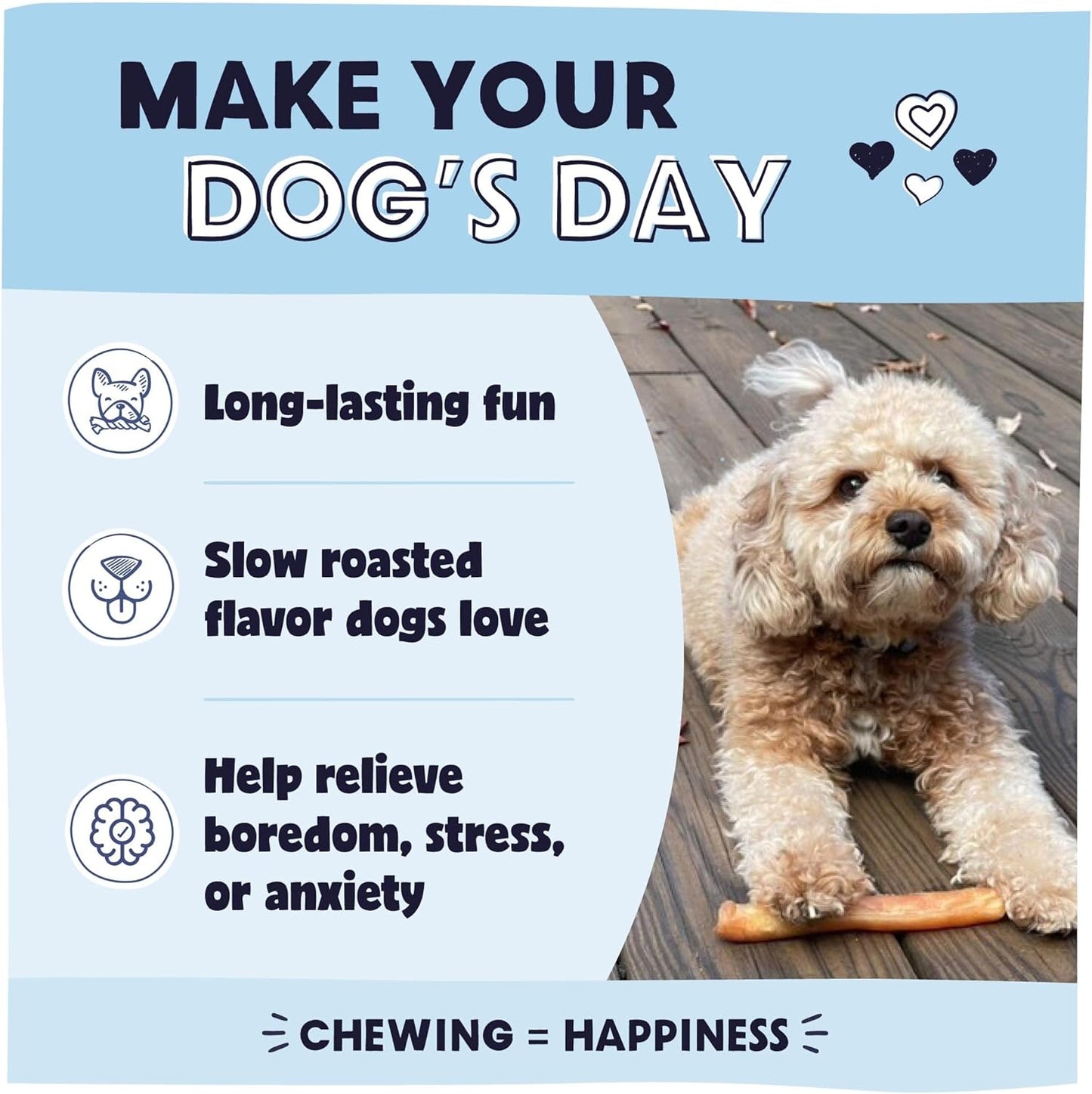 Pawstruck 2-in-1 Collagen Wrapped Jerky Natural Treats for Dogs - 5 Large Sticks - Limited Ingredient Grain Free for Small, Medium, and Large Dogs