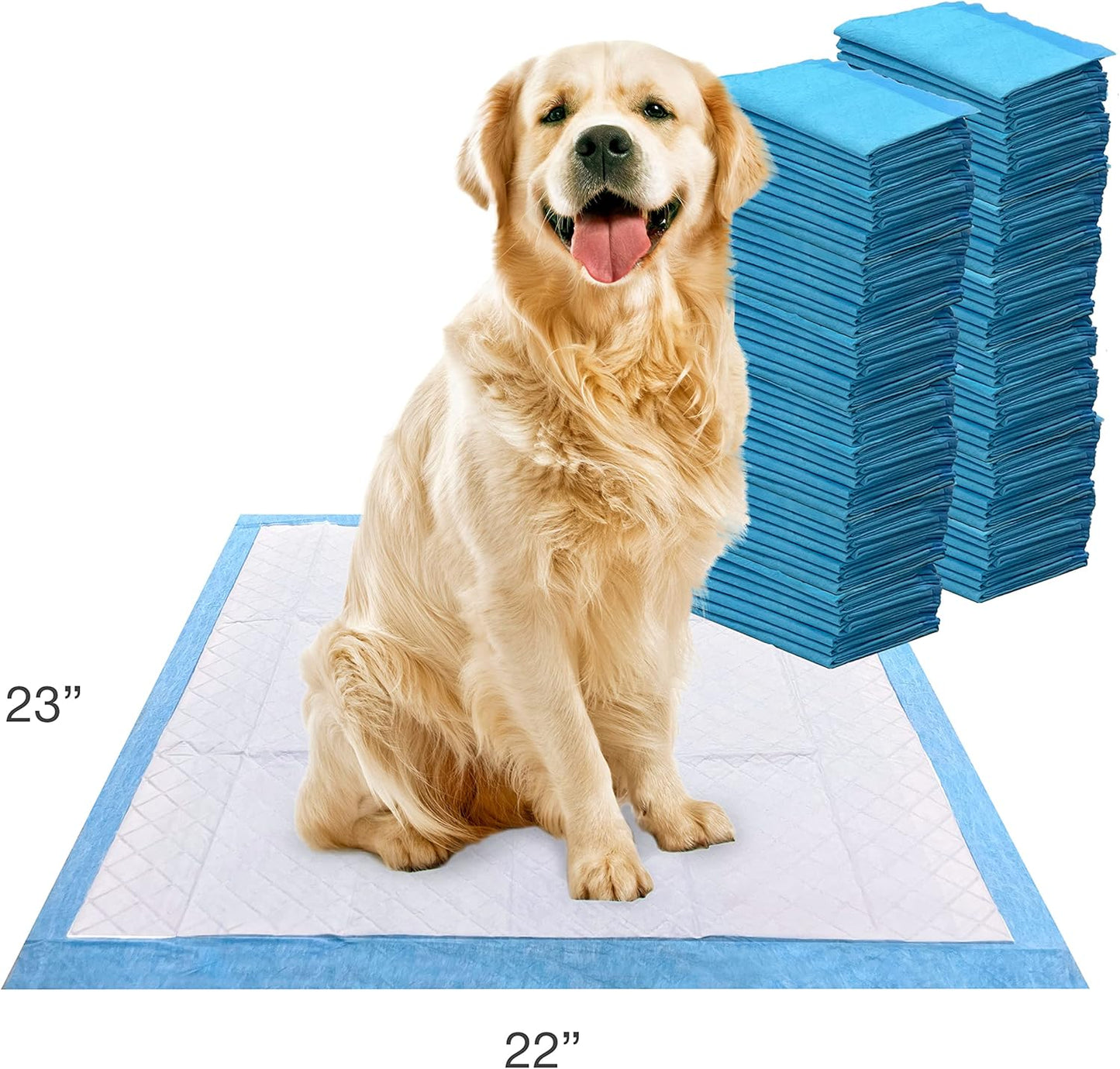Four Paws Wee-Wee Superior Performance Unscented Pee Pads for Dogs & Puppies, Quilted Leak-Proof Dog Housebreaking Potty Training Floor Protection, 22" x 23", 100 Count