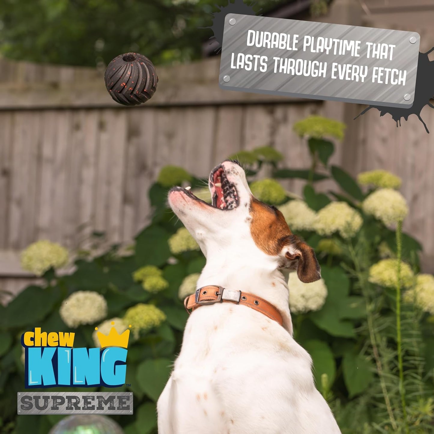 Chew King Supreme Dog Toy Collection, Medium 3" Supreme Fetch Ball