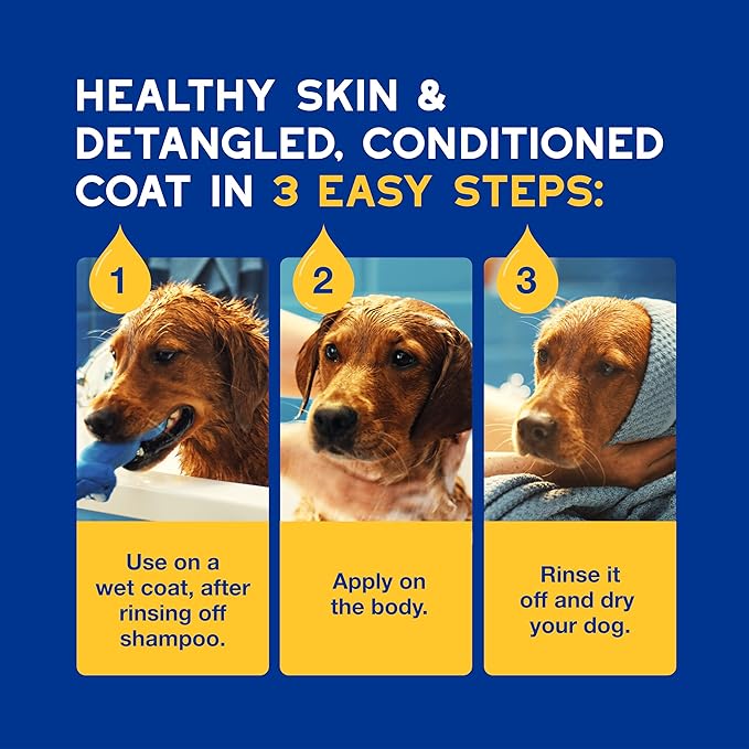 DOUXO® Skin & Coat SPA - Ultra-Safe Oatmeal Dog Conditioner, 16 fl oz, Safely Detangles, Moisturizes, Leaves The Coat Soft, Silky and Radiant, Skin-Friendly Formula