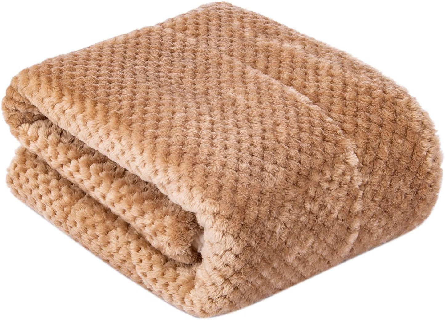 DW-Mocha Fuzzy Dog, Cat & Pet Blanket - Warm & Soft Plush Fleece Receiving Blanket for Dog Bed, Cat Bed, Couch, Sofa, Travel & Outdoor, Camping (32" x 40")