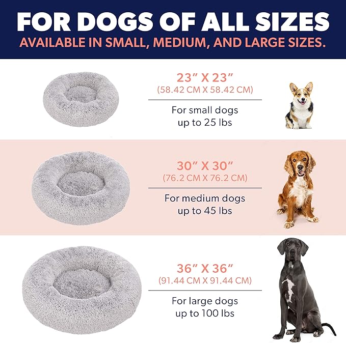 Active Pets Medium Dog Bed, Calming Orthopedic Pet Bedding for Anxiety Relief, Joint Support & Comfort, Washable Dog Furniture, Med 45lbs, Beige
