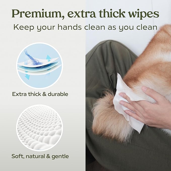 Pawfume Dog Wipes 4 x 100 Count, Pet Wipes – Hypoallergenic & Gentle Dog Wipes for Eyes, Face, Butt, and Paws – Cleaning & Deodorizing, Grooming Tear Stain Wipes for Puppy, Adult Dogs & Cats