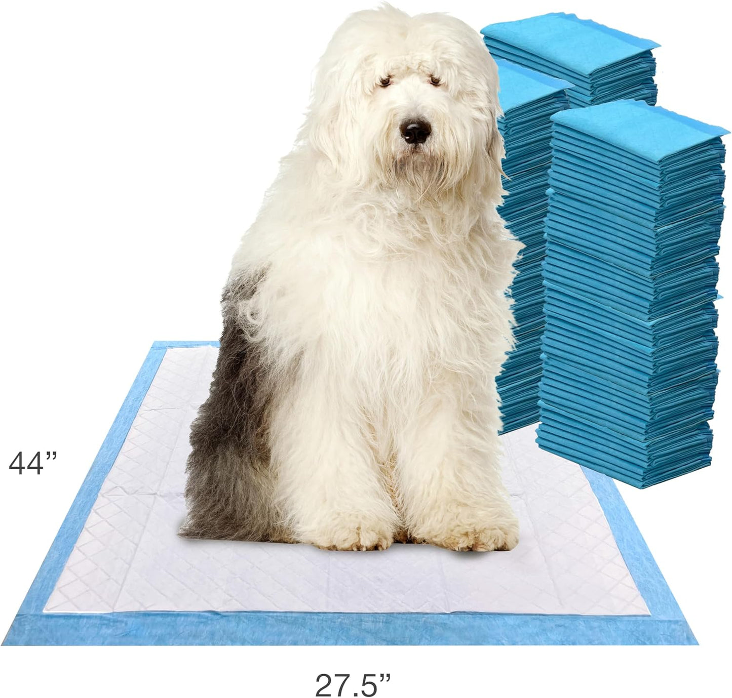 Four Paws Wee-Wee Superior Performance Unscented Large Pee Pads for Dogs & Puppies, Quilted Leak-Proof Dog Housebreaking Potty Training Floor Protection, 27.5" x 44", 150 Count