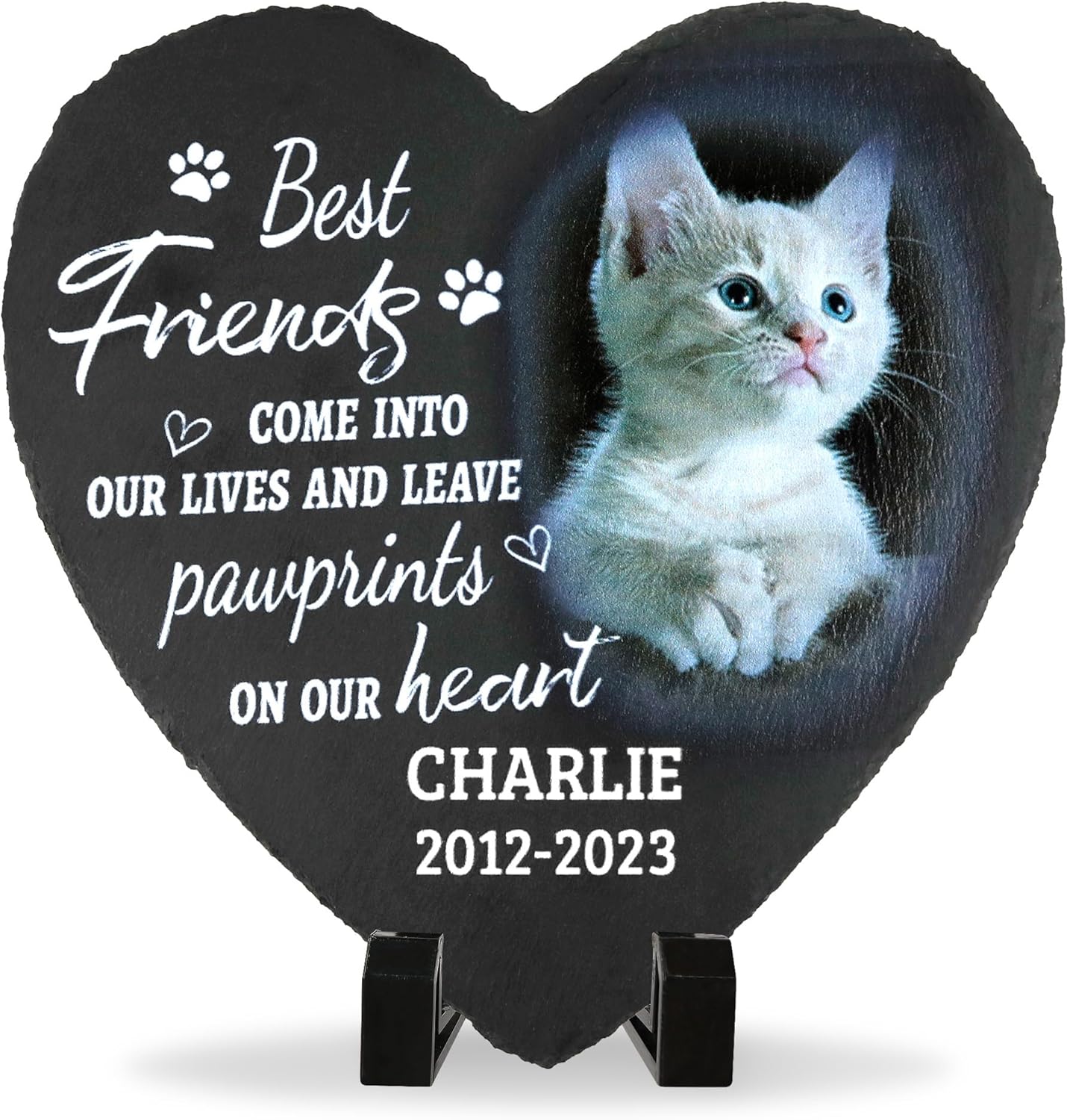 ODB Gifts for Loss of Cat, Cat Memorial Stone, Cat Memorial Gifts, Cat Loss Gifts, Cat Head Stones, Cemetery Decorations for Grave, Cat Grave Marker, Gifts for Cat Lovers (Cat)