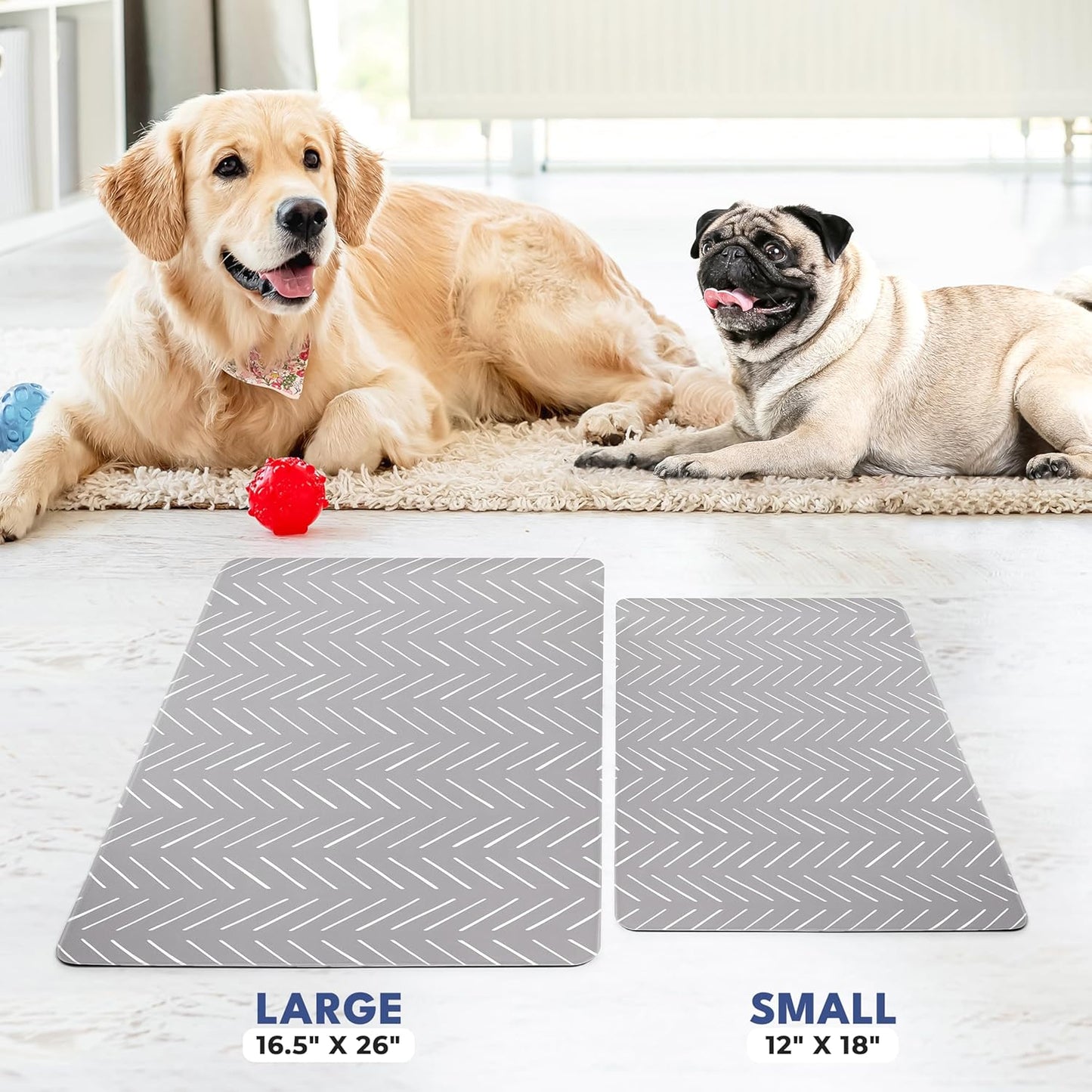 NALALAS Large Dog Mat for Food and Water, Cat Feeding Mat | Large Waterproof Dog Bowl Mat | Non-Slip Pet Food Mat for Floors | Pet Mats for Food and Water | Easy to Clean