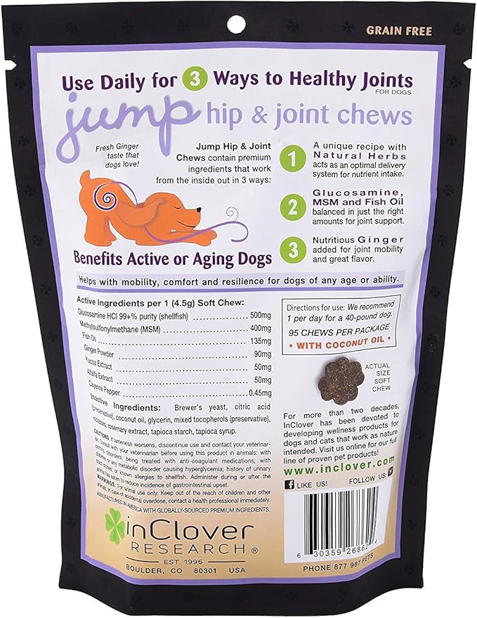 Jump Soft Chews for Daily Joint Care and Endurance Support for Dogs
