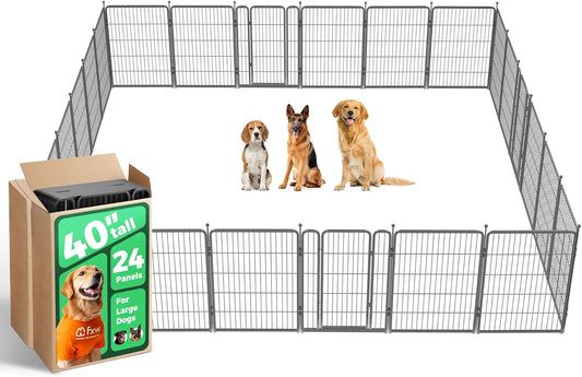 FXW Aster Dog Playpen Designed for Yard, 40inch 24 Panels