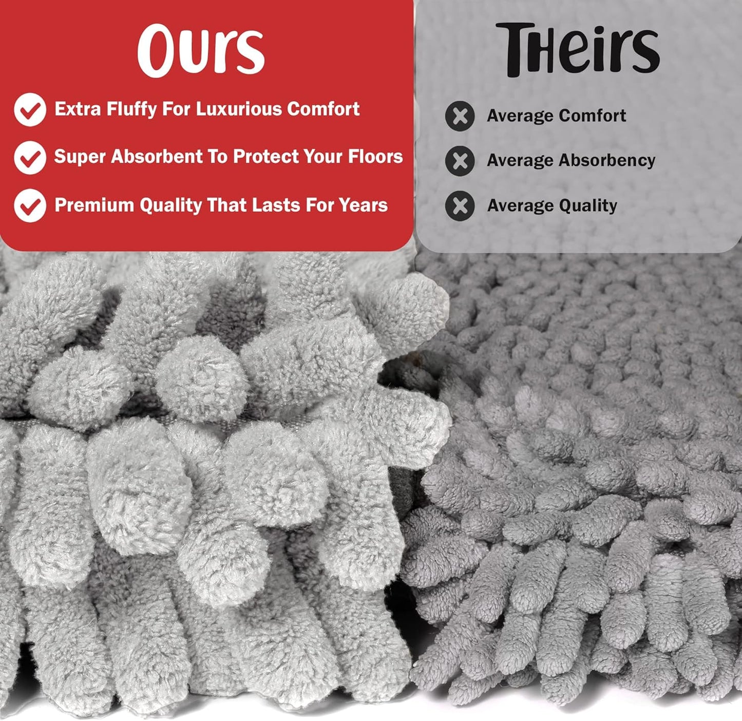 DogBuddy Dog Door Mat for Muddy Paws, Absorbent Microfiber Pet Rug, Waterproof Non-Slip Doormat, Washable Rugs for Dogs, Entryway Indoor Outdoor Mat, Dog Supplies (XL, Mist)