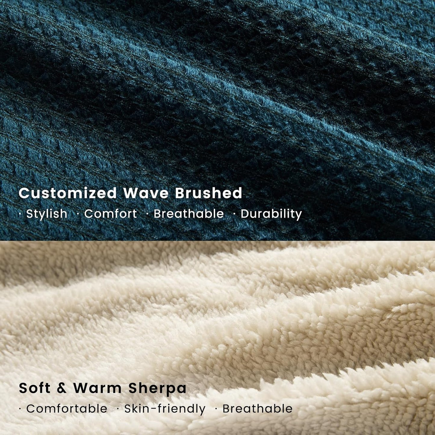 Miguel Dog Bed with Removable Cushion/Pillow for Medium Small Dogs, Washable Pet Bed with Side Easy to Wash Puppy Bed, Large Rectangle Cat Bed for Indoor Cat with Anti-Slip Bottom, Blue 25 Inch