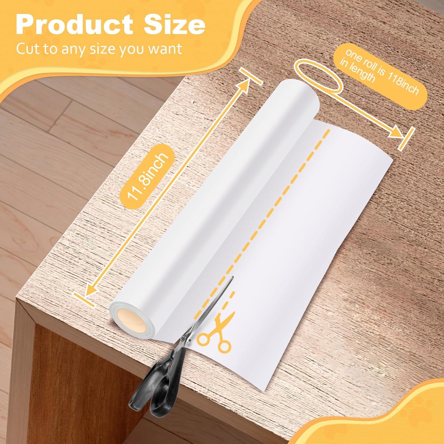 Cat Scratch Furniture Protector, 11.8 in x 118 in Cuttable Cat Protectors for Furniture, Single Sided Adhesive Couch Protector from Cat Claws, Suitable for Families with Pets