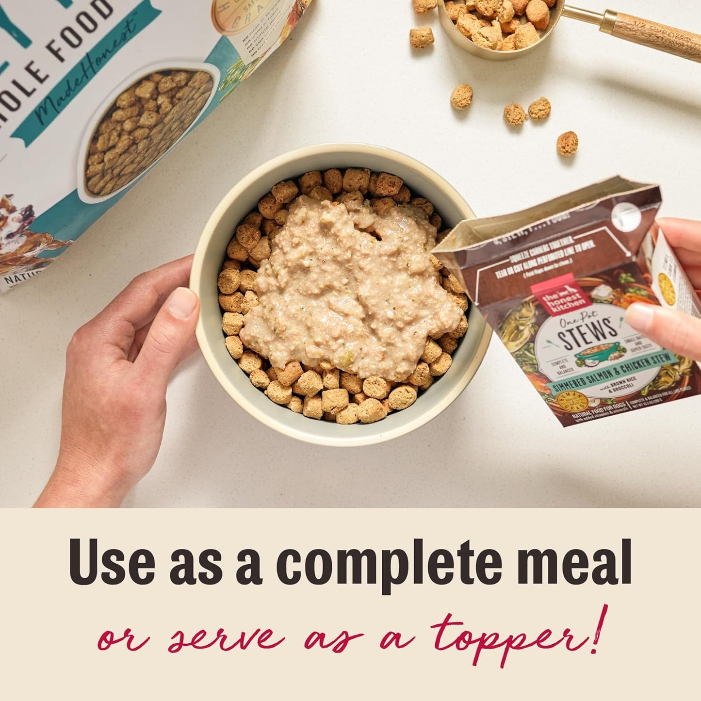 The Honest Kitchen One Pot Stews: Simmered Salmon & Chicken Stew with Brown Rice & Broccoli Wet Dog Food, 10.5 oz x6