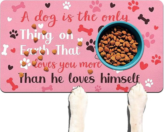 Pet Feeding Mat for Floors Waterproof Dog Mat for Food and Water Absorbent Quick Dry Non Slip mat for Cat Bowls