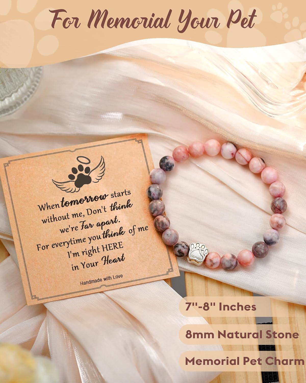 FYUKISS 𝗣𝗲𝘁 𝗠𝗲𝗺𝗼𝗿𝗶𝗮𝗹 𝗚𝗶𝗳𝘁𝘀 𝗳𝗼𝗿 𝗪𝗼𝗺𝗲𝗻/𝗠𝗲𝗻, Multiple Colors Available: Pink, Black, Mixed, Purple, Blue