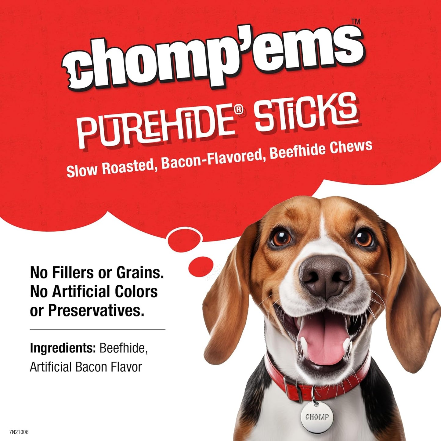 Chomp'ems Purehide Sticks Healthy Natural Rawhide Dog Chew, 12 oz