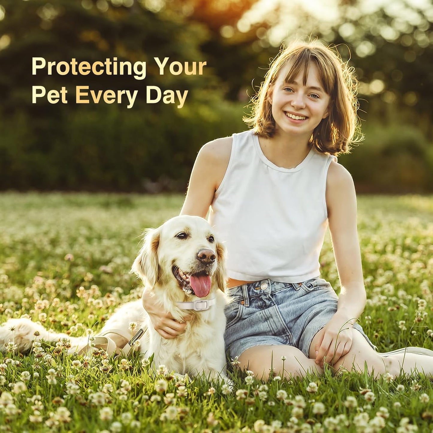 Natural Flea and Tick Collar for Dogs - 4 Pack, 8 Months Long-Lasting Protection, Waterproof, Adjustable Size for Small Medium and Large Dog